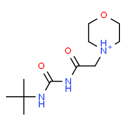 ChemSpider 2D Image | 4-(2-{[(2-Methyl-2-propanyl)carbamoyl]amino}-2-oxoethyl)morpholin-4-ium | C11H22N3O3