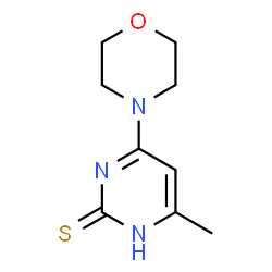 ChemSpider 2D Image | 4-methyl-6-(morpholin-4-yl)pyrimidine-2-thiol | C9H13N3OS
