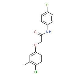 ChemSpider 2D Image | 2-(4-Chloro-3-methylphenoxy)-N-(4-fluorophenyl)acetamide | C15H13ClFNO2