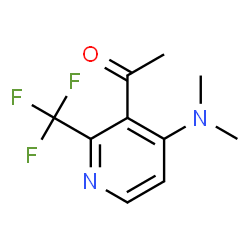 ChemSpider 2D Image | 1-[4-(Dimethylamino)-2-(trifluoromethyl)-3-pyridinyl]ethanone | C10H11F3N2O