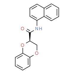 ChemSpider 2D Image | (2R)-N-(1-Naphthyl)-2,3-dihydro-1,4-benzodioxine-2-carboxamide | C19H15NO3