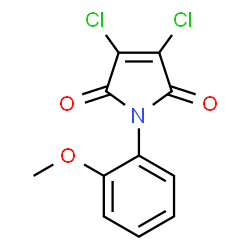 ChemSpider 2D Image | 3,4-Dichloro-1-(2-methoxyphenyl)-1H-pyrrole-2,5-dione | C11H7Cl2NO3