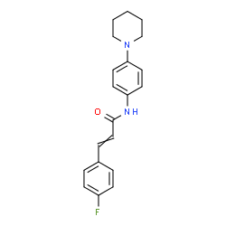 ChemSpider 2D Image | 3-(4-Fluorophenyl)-N-[4-(1-piperidinyl)phenyl]acrylamide | C20H21FN2O