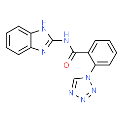 ChemSpider 2D Image | N-(1H-Benzimidazol-2-yl)-2-(1H-tetrazol-1-yl)benzamide | C15H11N7O