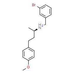 ChemSpider 2D Image | (2R)-N-(3-Bromobenzyl)-4-(4-methoxyphenyl)-2-butanaminium | C18H23BrNO