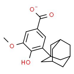 ChemSpider 2D Image | 3-(Adamantan-1-yl)-4-hydroxy-5-methoxybenzoate | C18H21O4