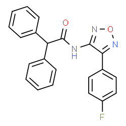 ChemSpider 2D Image | N-[4-(4-Fluorophenyl)-1,2,5-oxadiazol-3-yl]-2,2-diphenylacetamide | C22H16FN3O2