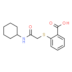 ChemSpider 2D Image | 2-{[2-(Cyclohexylamino)-2-oxoethyl]sulfanyl}benzoic acid | C15H19NO3S