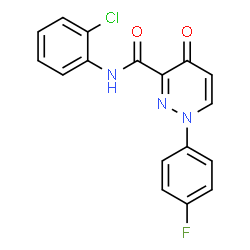 ChemSpider 2D Image | N-(2-Chlorophenyl)-1-(4-fluorophenyl)-4-oxo-1,4-dihydro-3-pyridazinecarboxamide | C17H11ClFN3O2
