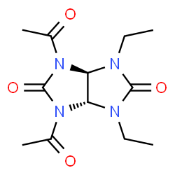 ChemSpider 2D Image | (3aR,6aR)-1,3-Diacetyl-4,6-diethyltetrahydroimidazo[4,5-d]imidazole-2,5(1H,3H)-dione | C12H18N4O4