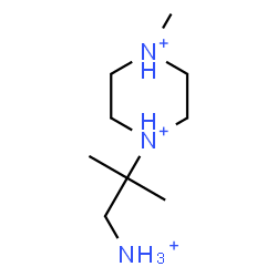 ChemSpider 2D Image | 1-(1-Ammonio-2-methyl-2-propanyl)-4-methylpiperazinediium | C9H24N3