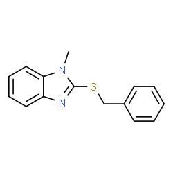 ChemSpider 2D Image | 2-(Benzylsulfanyl)-1-methyl-1H-benzimidazole | C15H14N2S