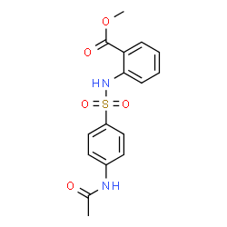 ChemSpider 2D Image | Methyl 2-{[(4-acetamidophenyl)sulfonyl]amino}benzoate | C16H16N2O5S