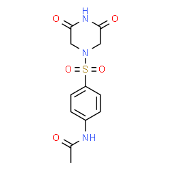 ChemSpider 2D Image | N1-{4-[(3,5-dioxopiperazino)sulfonyl]phenyl}acetamide | C12H13N3O5S