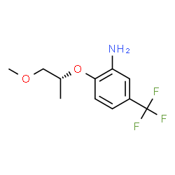 ChemSpider 2D Image | 2-{[(2R)-1-Methoxy-2-propanyl]oxy}-5-(trifluoromethyl)aniline | C11H14F3NO2