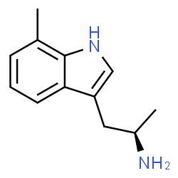 ChemSpider 2D Image | (2R)-1-(7-Methyl-1H-indol-3-yl)-2-propanamine | C12H16N2