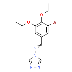 ChemSpider 2D Image | 1-(3-Bromo-4,5-diethoxyphenyl)-N-(4H-1,2,4-triazol-4-yl)methanimine | C13H15BrN4O2