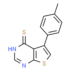ChemSpider 2D Image | 5-(p-Tolyl)thieno[2,3-d]pyrimidine-4(3H)-thione | C13H10N2S2