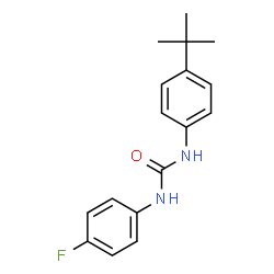 ChemSpider 2D Image | 1-(4-Fluorophenyl)-3-[4-(2-methyl-2-propanyl)phenyl]urea | C17H19FN2O