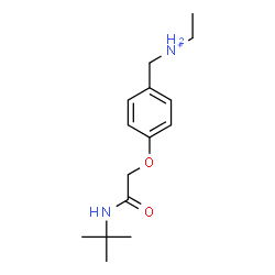 ChemSpider 2D Image | N-(4-{2-[(2-Methyl-2-propanyl)amino]-2-oxoethoxy}benzyl)ethanaminium | C15H25N2O2