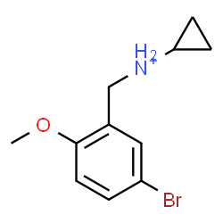 ChemSpider 2D Image | N-(5-Bromo-2-methoxybenzyl)cyclopropanaminium | C11H15BrNO