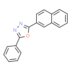 ChemSpider 2D Image | 2-(2-Naphthyl)-5-phenyl-1,3,4-oxadiazole | C18H12N2O