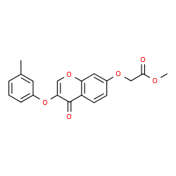 ChemSpider 2D Image | Methyl {[3-(3-methylphenoxy)-4-oxo-4H-chromen-7-yl]oxy}acetate | C19H16O6