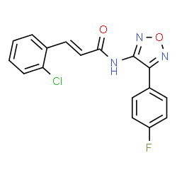 ChemSpider 2D Image | (2E)-3-(2-Chlorophenyl)-N-[4-(4-fluorophenyl)-1,2,5-oxadiazol-3-yl]acrylamide | C17H11ClFN3O2