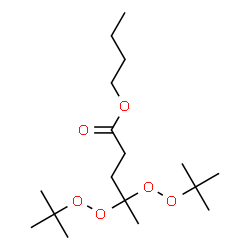 ChemSpider 2D Image | Butyl 4,4-bis(tert-butylperoxy)valerate | C17H34O6