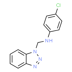 ChemSpider 2D Image | N-(1H-Benzotriazol-1-ylmethyl)-4-chloroaniline | C13H11ClN4