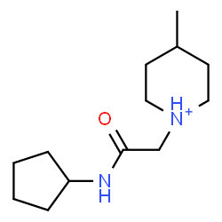 ChemSpider 2D Image | 1-[2-(Cyclopentylamino)-2-oxoethyl]-4-methylpiperidinium | C13H25N2O