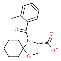 ChemSpider 2D Image | (3S)-4-(2-Methylbenzoyl)-1-oxa-4-azaspiro[4.5]decane-3-carboxylate | C17H20NO4