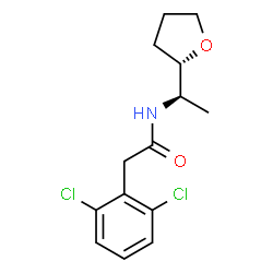 ChemSpider 2D Image | 2-(2,6-Dichlorophenyl)-N-{(1R)-1-[(2S)-tetrahydro-2-furanyl]ethyl}acetamide | C14H17Cl2NO2
