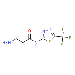ChemSpider 2D Image | N-[5-(Trifluoromethyl)-1,3,4-thiadiazol-2-yl]-beta-alaninamide | C6H7F3N4OS