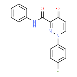 ChemSpider 2D Image | 1-(4-Fluorophenyl)-4-oxo-N-phenyl-1,4-dihydro-3-pyridazinecarboxamide | C17H12FN3O2