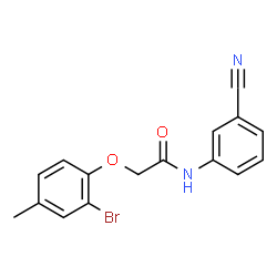 ChemSpider 2D Image | 2-(2-Bromo-4-methylphenoxy)-N-(3-cyanophenyl)acetamide | C16H13BrN2O2