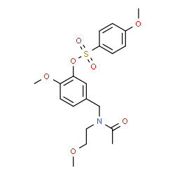 ChemSpider 2D Image | 5-{[Acetyl(2-methoxyethyl)amino]methyl}-2-methoxyphenyl 4-methoxybenzenesulfonate | C20H25NO7S