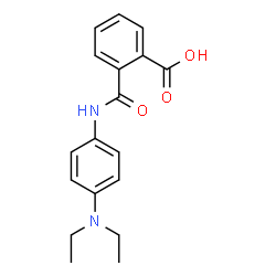 ChemSpider 2D Image | 2-{[4-(Diethylamino)phenyl]carbamoyl}benzoic acid | C18H20N2O3