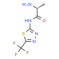 ChemSpider 2D Image | N-[5-(Trifluoromethyl)-1,3,4-thiadiazol-2-yl]-D-alaninamide | C6H7F3N4OS