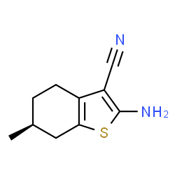ChemSpider 2D Image | (6S)-2-Amino-6-methyl-4,5,6,7-tetrahydro-1-benzothiophene-3-carbonitrile | C10H12N2S