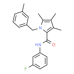 ChemSpider 2D Image | N-(3-Fluorophenyl)-3,4,5-trimethyl-1-(3-methylbenzyl)-1H-pyrrole-2-carboxamide | C22H23FN2O