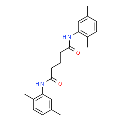 ChemSpider 2D Image | N,N'-Bis(2,5-dimethylphenyl)pentanediamide | C21H26N2O2