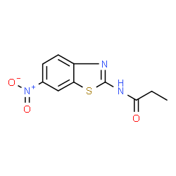 ChemSpider 2D Image | N-(6-Nitro-1,3-benzothiazol-2-yl)propanamide | C10H9N3O3S