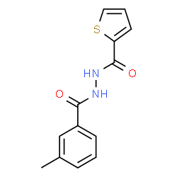 ChemSpider 2D Image | N'-(3-Methylbenzoyl)-2-thiophenecarbohydrazide | C13H12N2O2S