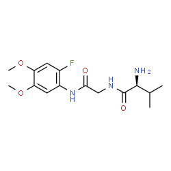 ChemSpider 2D Image | L-Valyl-N-(2-fluoro-4,5-dimethoxyphenyl)glycinamide | C15H22FN3O4