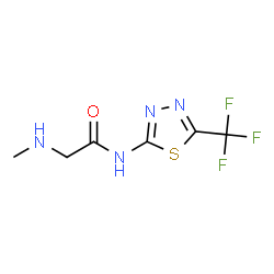 ChemSpider 2D Image | N~2~-Methyl-N-[5-(trifluoromethyl)-1,3,4-thiadiazol-2-yl]glycinamide | C6H7F3N4OS