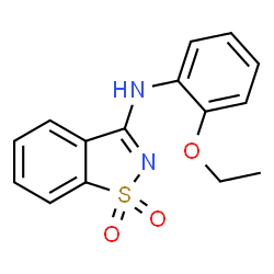 ChemSpider 2D Image | N-(2-Ethoxyphenyl)-1,2-benzothiazol-3-amine 1,1-dioxide | C15H14N2O3S