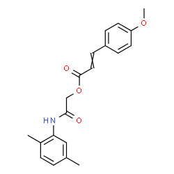 ChemSpider 2D Image | 2-[(2,5-Dimethylphenyl)amino]-2-oxoethyl 3-(4-methoxyphenyl)acrylate | C20H21NO4