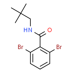 ChemSpider 2D Image | 2,6-Dibromo-N-(2,2-dimethylpropyl)benzamide | C12H15Br2NO