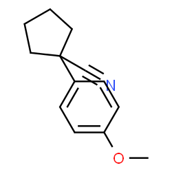ChemSpider 2D Image | 1-(4-Methoxyphenyl)cyclopentanecarbonitrile | C13H15NO